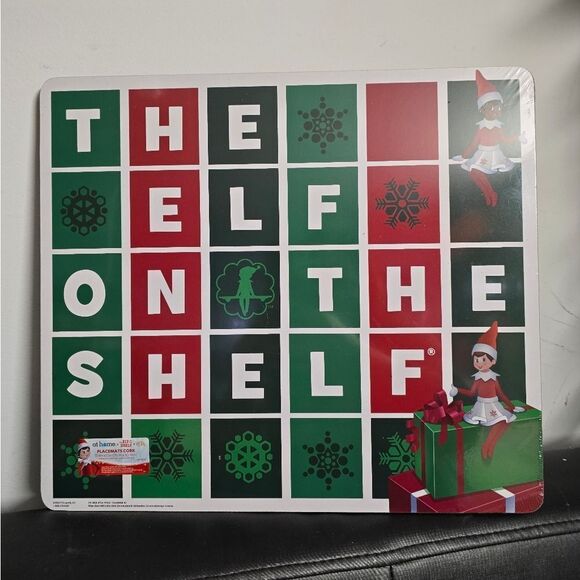 Elf on the Shelf Christmas Cork Placemats 4pc Set. New - Picture 1 of 12